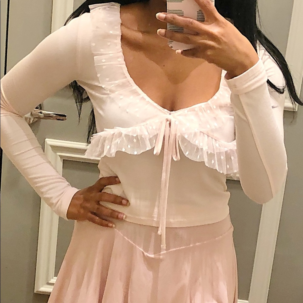 Pink Ruffled Top